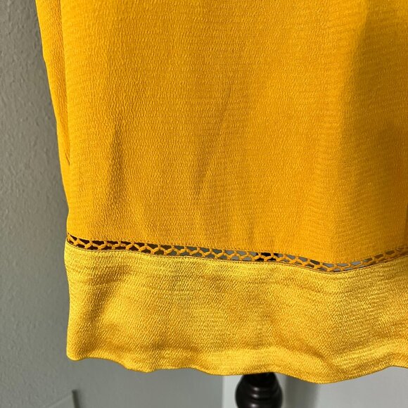 New Anthropologie Verdet Swing Gold Dress By Maeve Size S - Picture 6 of 16